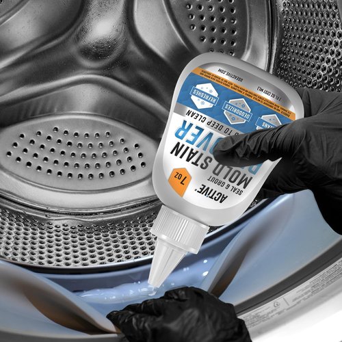 ACTIVE Mold Stain Remover Gel - Heavy-Duty Cleaner for Washing Machine Seals & Grout - 7 Fl Oz