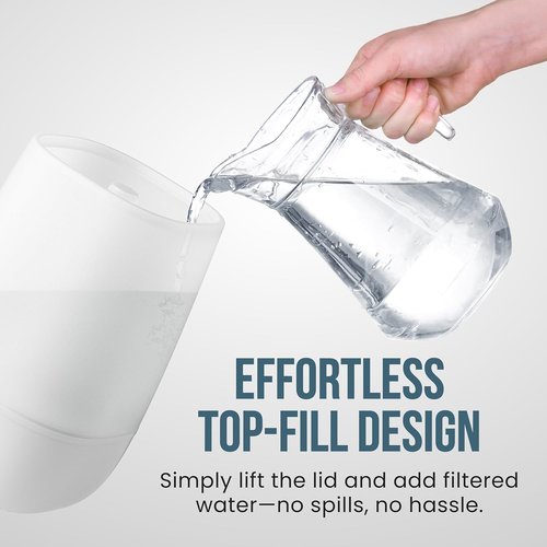 Fontaines Luxury Cool Mist Humidifier - 360° Ultra-Fine Spray, Whisper-Quiet, Easy to Clean, Nightlight & Auto Shut-Off