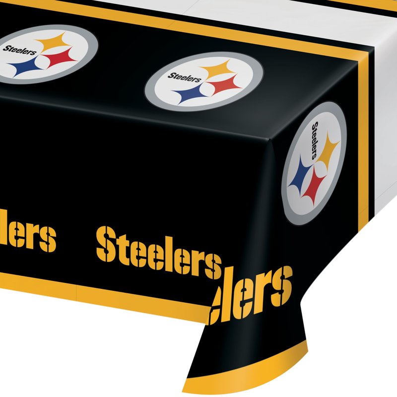 Trendware Pittsburgh Steelers Plastic Tablecloths, 3 ct, Officially Licensed