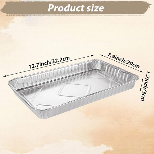 CYEAH Cookie Sheets - 50 Pcs Durable Nonstick Aluminum Foil Pans | 12.6 x 8 in for BBQ & Camping