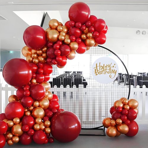 Dark Red Balloons - 12 Inch Latex Balloons | 50 Pack for Bridal Shower & Birthday Party Decorations