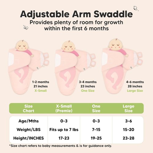 3-Pack Organic Baby Swaddle Sleep Sacks | Soft & Snug Swaddles for Newborns 0-3 Months (Angelic, OS)