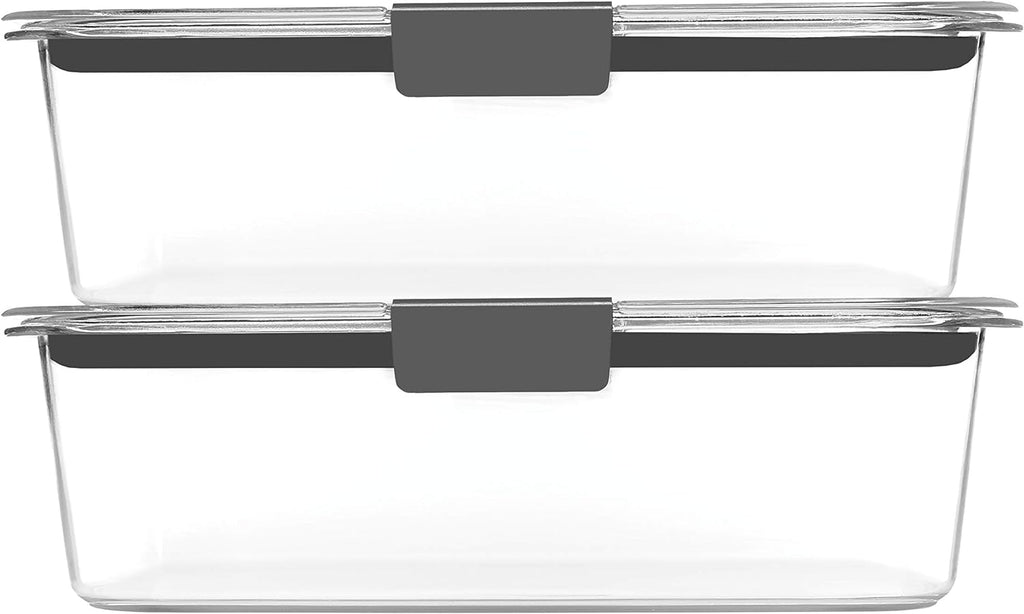 Rubbermaid Brilliance Food Storage Containers Set - BPA Free, Includes 2 (9.6 Cup) & 5 (1.3 Cup)