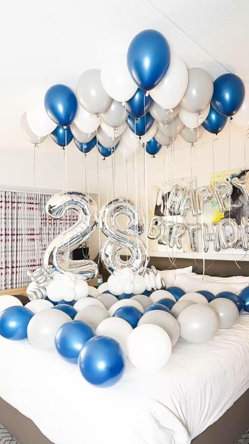 Silver 8 Balloon - 40 Inch Number Balloon for 8th Birthday Celebrations | Perfect for Boys & Girls