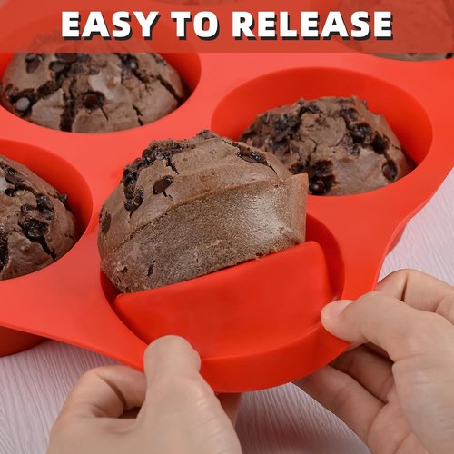 CAKETIME Silicone Muffin Pan Set - 3-Piece Bakeware with Mini 24 Cups, Regular 12 Cups & Jumbo 6 Cups