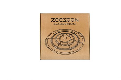 ZEESOON Korean Traditional Cast Iron BBQ Grill Pan Lid Shape Indoor/Outdoor Grill Pan, Caldron lid Shape Cast Aluminum Pan
