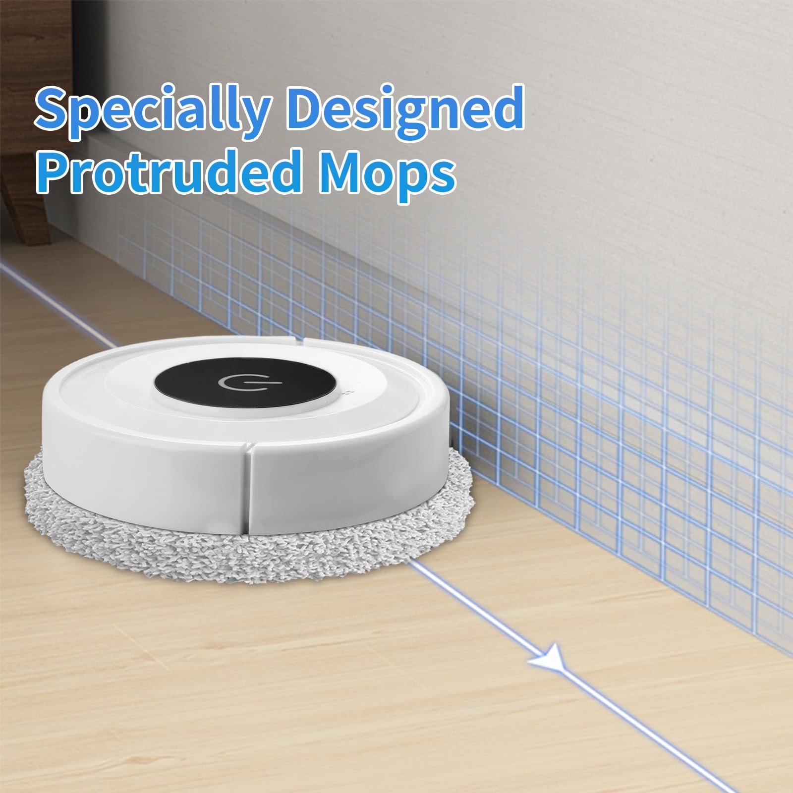 Robot mop, 2-in-1 Robot for Mopping and Sweeping, Advanced Obstacle Avoidance Technology, Ultra-Thin Design Robot mop, Suitable for pet Hair, Hard Floors, and Carpets