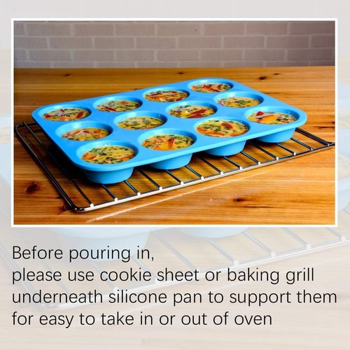 CAKETIME Silicone Muffin Pan | Food Grade 3-Pack Cupcake & Mini Loaf Baking Molds
