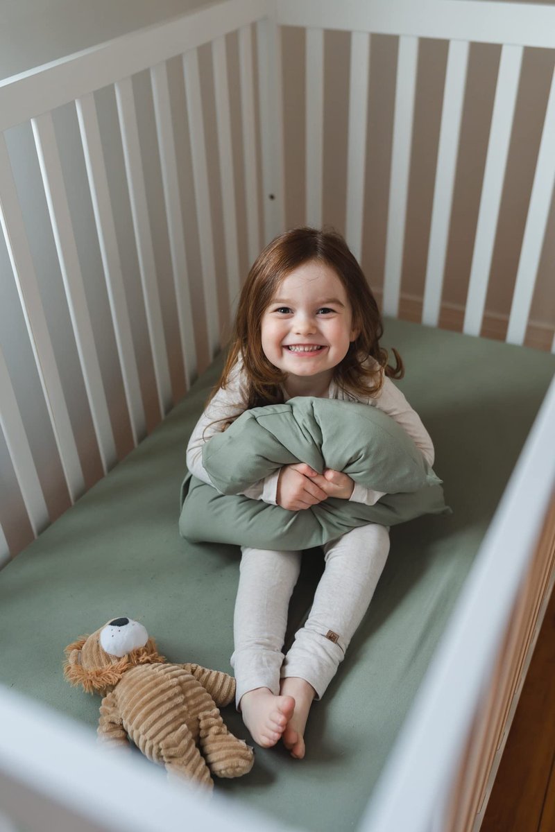 Pobibaby - 2 Pack Premium Toddler Solid Pillowcase Sized 13"x 18" - Ultra Soft Jersey Knit - Crib Pillow, Kids Pillow, Travel Pillow Case Cover (Sage Green)