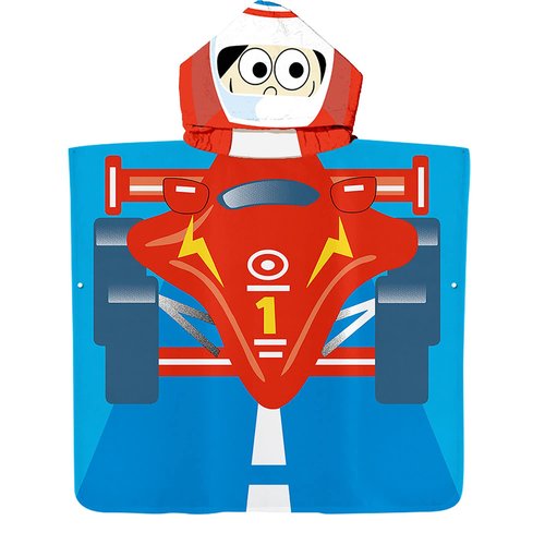 ARNUAETY Kids Hooded Beach Towel, Cartoon Car Cover Up for Beach Pool Bath, 59 x 29 Inch Super Absorbent Toddler Bath Towel for 3-8 Years Old