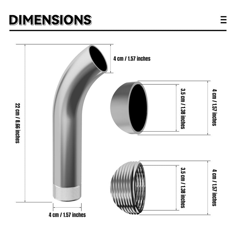 Curved Out Drain Fitting, Drain Extension Tube Replace 2510101