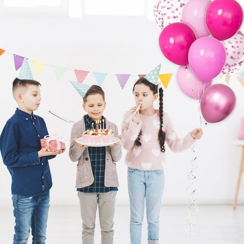 68Pcs Pink Balloons Kit - 12 Inch Metallic & Confetti Balloons | Perfect for Birthday, Wedding & Baby Showers