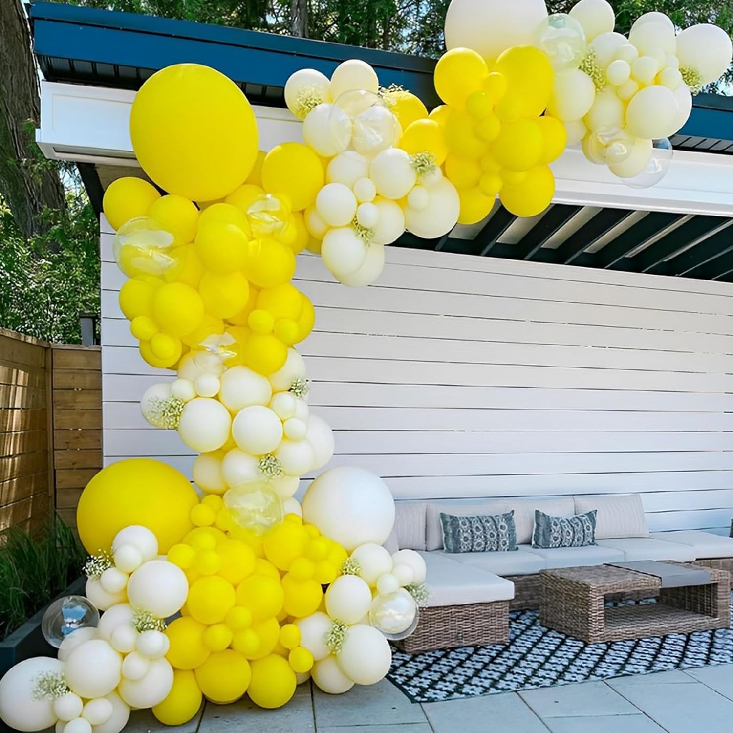 Voircoloria 12-Inch Yellow Latex Balloons - 110pcs for Graduation, Weddings, Birthdays & More