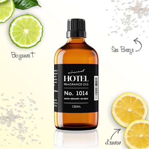 AirScent Hotel Diffuser Oil No. 1014 - Iconic Coastal Blend - Lemon Bergamot Sea Breeze - 10 mL Premium Fragrance Oil for Diffusers