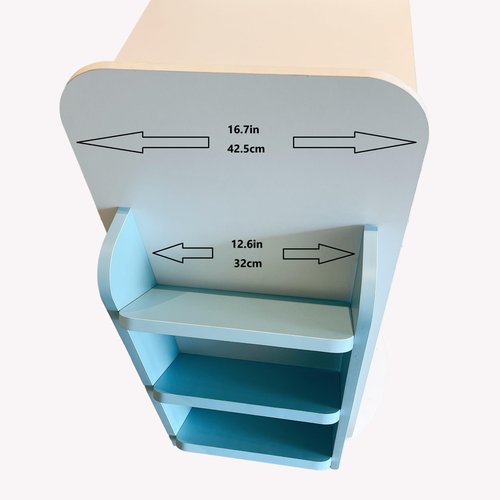 Heehee Rotating Bookshelf 360 Display Bookcase Storage Rack Children's Book Shelf Organizer for Kids Wood Book Display Stand Case Bookrack (Engineered Wood)