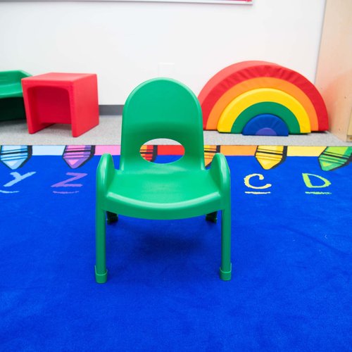 Children's Factory Value Stack Kids Chair, Preschool/Playroom/Daycare Furniture, Flexible Seating Classroom Furniture for Toddlers, Green, 11"
