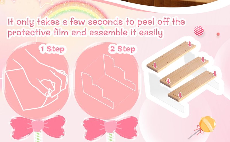 Hloizyn 2 Pack Cake Pop Stand Holder - 3 Tier for 39 Cake Pops, Acrylic & Pine Wood Dessert Table Stand | Wedding Birthday Baby Shower Candy Buffet Cake Pop Display.