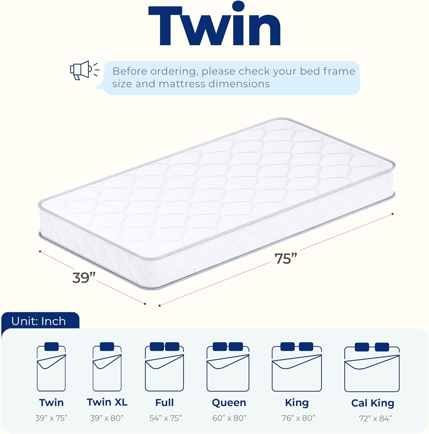 Neo Sleep Twin Size Mattress - 8 Inch Hybrid Comfort with Cooling Gel Memory Foam & Spring