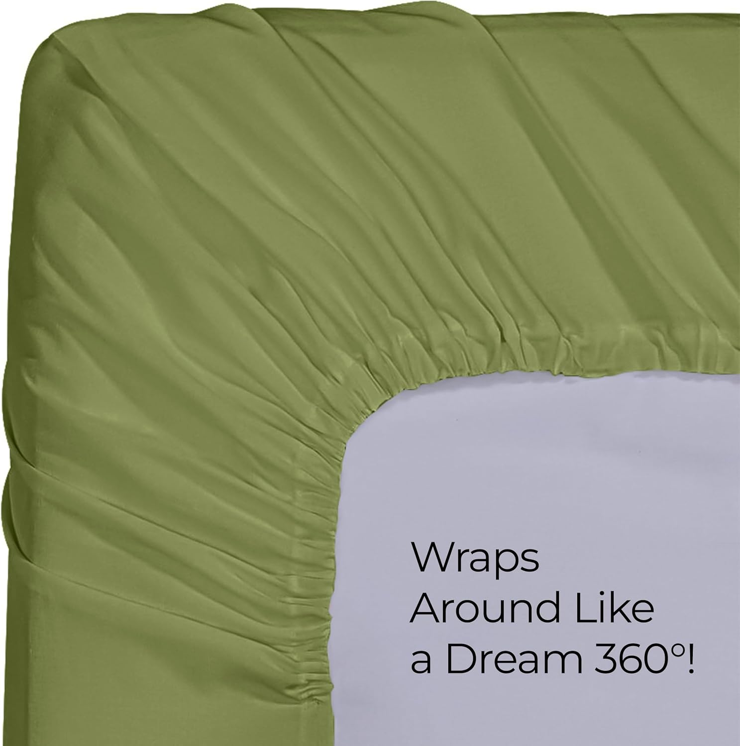 Utopia Bedding Queen Fitted Sheet - Soft Microfiber - Deep Pocket, Shrinkage & Fade Resistant | Olive Color