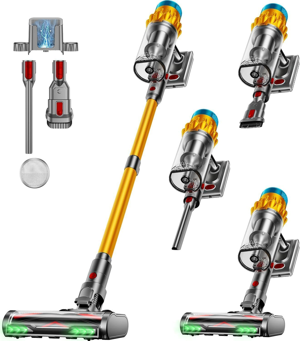 Skiennix Cordless Vacuum Cleaner - 600W Power, 70 Min Runtime, Anti-Tangle Brush, 1.8L Capacity - Blue