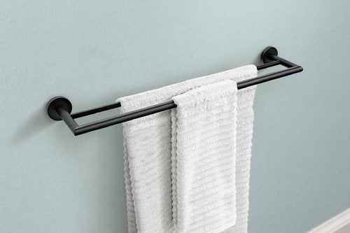 Moen Y5722BL 24-Inch Modern Double Towel Bar, Matte Black