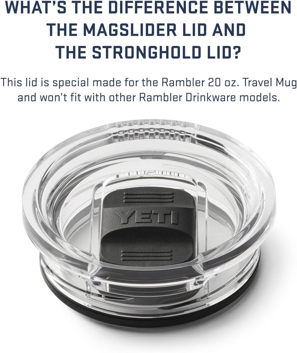 YETI Rambler 20 oz Travel Mug - Stainless Steel, Vacuum Insulated with Stronghold Lid for Ultimate Durability