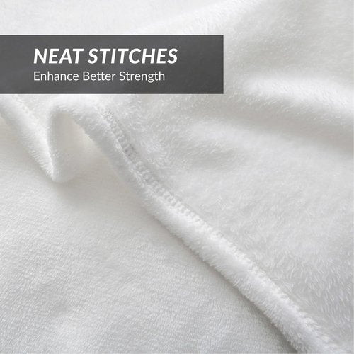 Bedsure GentleSoft Fleece Blanket - Plush, Cozy Twin Size White Blanket for Bed & Travel | 60x80 Inches