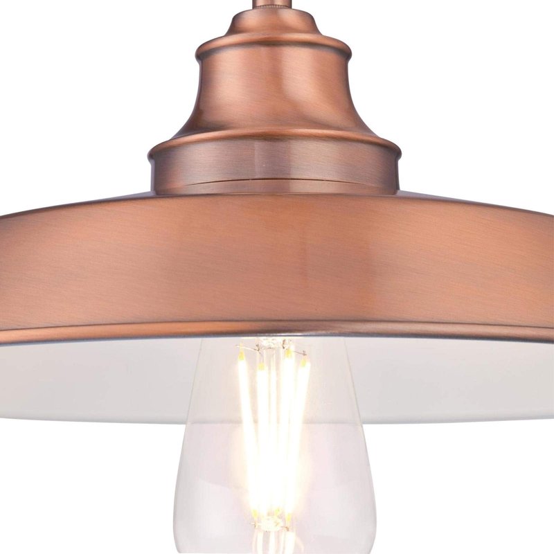 Westinghouse Lighting 6370500 Iron Hill One Light, Washed Copper Finish Indoor Pendant, one Size