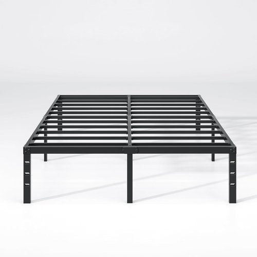 Jetonix Metal Bed Frame - Queen Size with Storage Space | Heavy-Duty, Easy Assembly, Black, 12 Inch