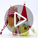 Christmas Gnome Decorations 2-Pack Handmade Scandinavian Plush Ornaments