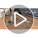 Elegant Candle Snuffer with Pearl Inlay & Metal Handle