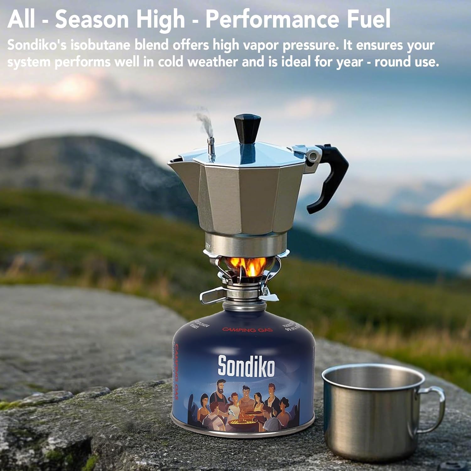 Sondiko Iso Butane Fuel Canister - 100g Pack of 2 | High-Efficiency Fuel for Camping & Outdoor Use