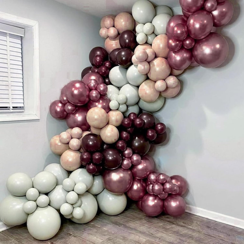 PartyWoo Copper Balloons - 50pcs 12 Inch Bronze Metallic Latex Helium Balloons for Celebrations