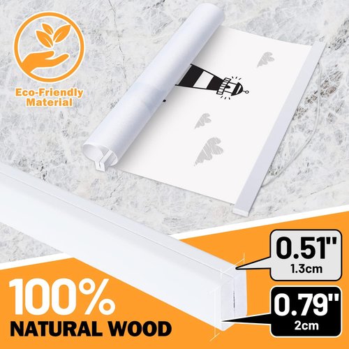 Benjia Magnetic Light Wood Poster Frame - 16x20 & 16x24 for Photos & Artwork | White Finish