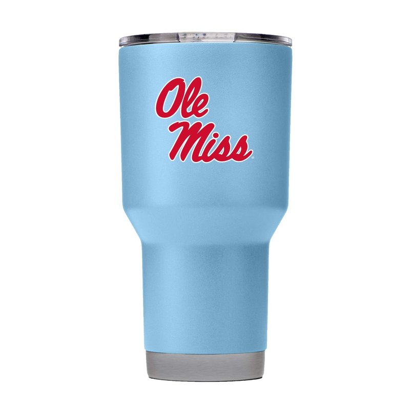 Gametime Sidekicks Mississippi 30oz Light Blue Tumbler - Officially Licensed, 18/8 Stainless Steel, Double-walled, Vacuum-insulated, UV LED Printed Logos, Sweatless, Stays Hot/Cold -