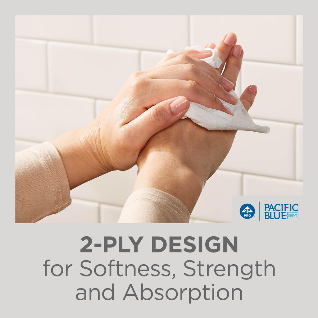 Pacific Blue Select Premium 2-Ply C-Fold Paper Towels by GP PRO (Georgia-Pacific) , White, 23000, 120 Towels Per Pack, 12 Packs Per Case