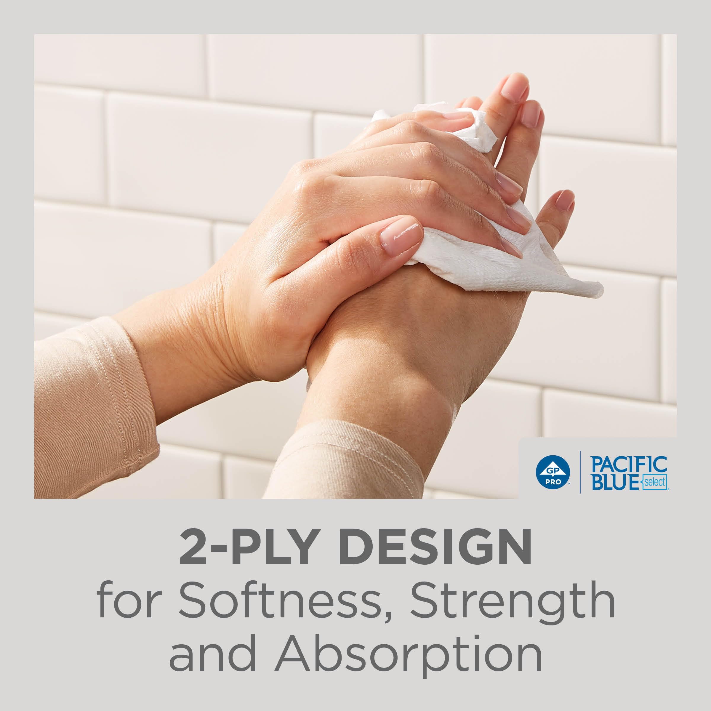 Pacific Blue Select Premium 2-Ply C-Fold Paper Towels by GP PRO (Georgia-Pacific) , White, 23000, 120 Towels Per Pack, 12 Packs Per Case