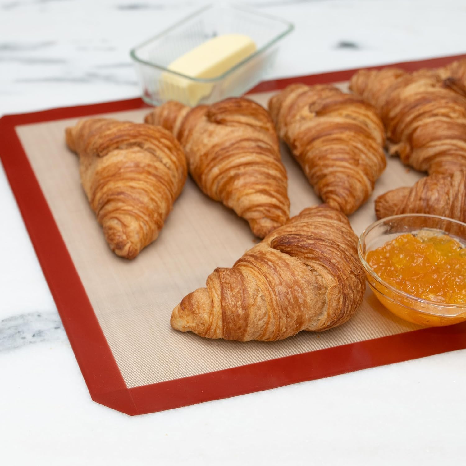 Reusable Silicone Baking Mat by Skiennix - Non-Stick, Heat Resistant Oven Liner | 42 x 29.5 cm, 2-Piece Set