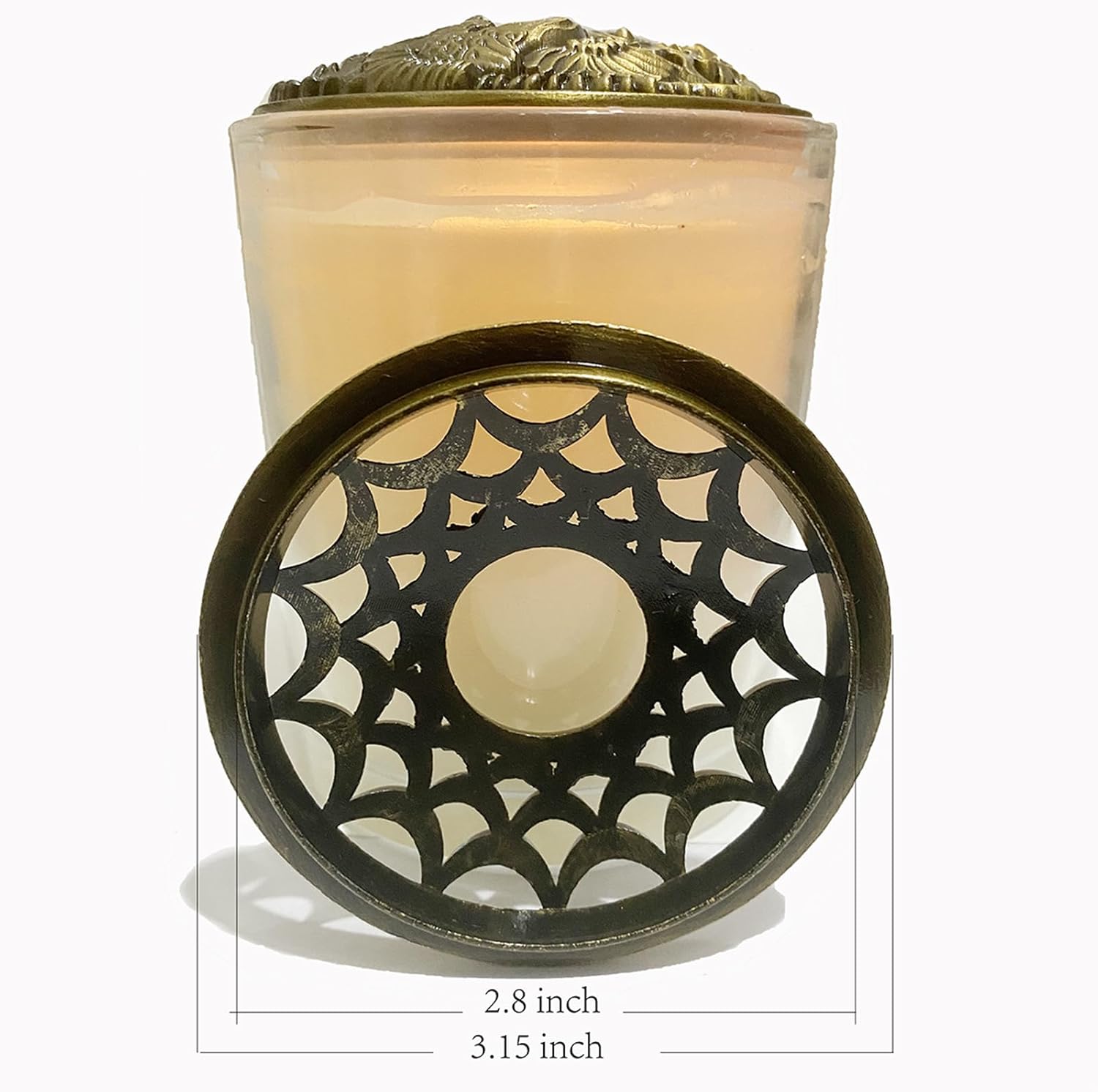 Silver Space Scented Candle Toppers - Elegant Jar Covers to Enhance Aroma & Prevent Touch | Perfect Gift for Women