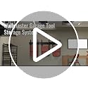 Heavy Duty Garage Tool Storage Rack Wall Mount System with 6 Adjustable Hooks and 48-Inch Track