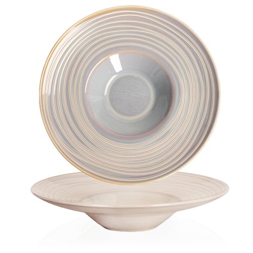Creativity Home 10 oz Soup Bowls soup Plate Pasta Bowl Set of 2 Shallow Bowl Plates,Porcelain Rimmed Bowls with Rim, Microwave ovens and refrigerators safe 12 Inch
