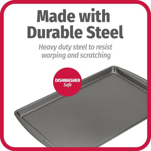 GoodCook Everyday Nonstick Carbon Steel Baking Sheet Set - 17 x 11 Inch | 2 Pack Cookie Sheets for Perfect Baking