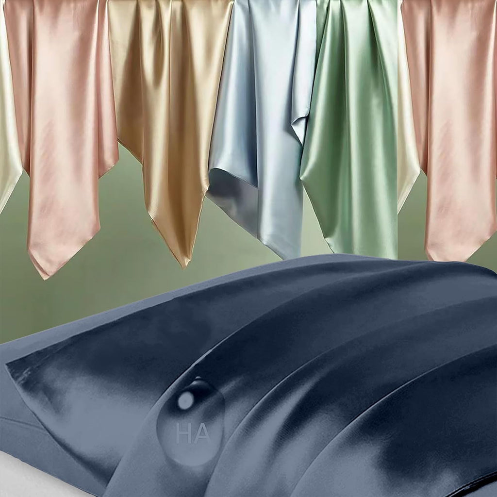 Mulberry Silk Pillowcases - Standard Size | Luxurious Silk for Hair & Skin - Mood Indigo Color