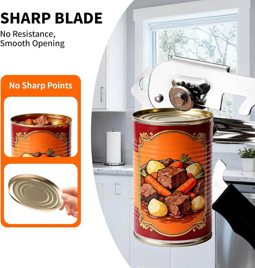 Skiennix Heavy-Duty Wall-Mounted Can Opener - Comfortable Long Handle for Large Cans | Kitchen Essential