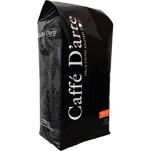 Caffe D’arte Decaf Whole Bean Espresso Coffee – Medium-Dark Roast with Bold, Smooth Flavor and Rich Crema – Roasted in Seattle, Perfect for Espresso Machines – 5 lb