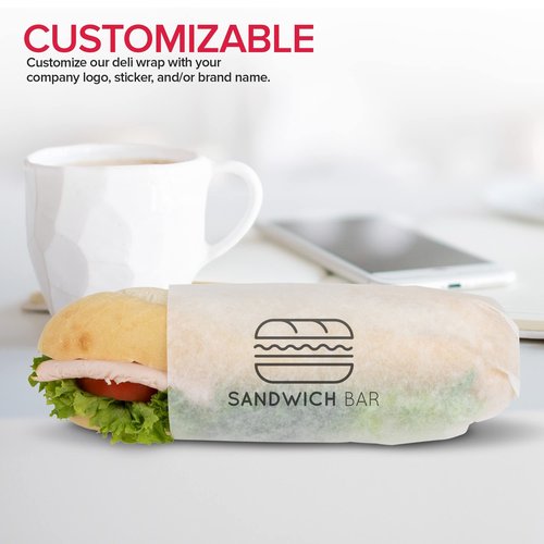 (250 Count) 12x12 White Wax Paper Sheets for Food, Basket Liners, Sandwich Wrap Squares, Burger Wraps, Waxed Deli Wrappers for Burrito Wrapping, Basket Liner, Deli Paper Sheets - Stock Your Home