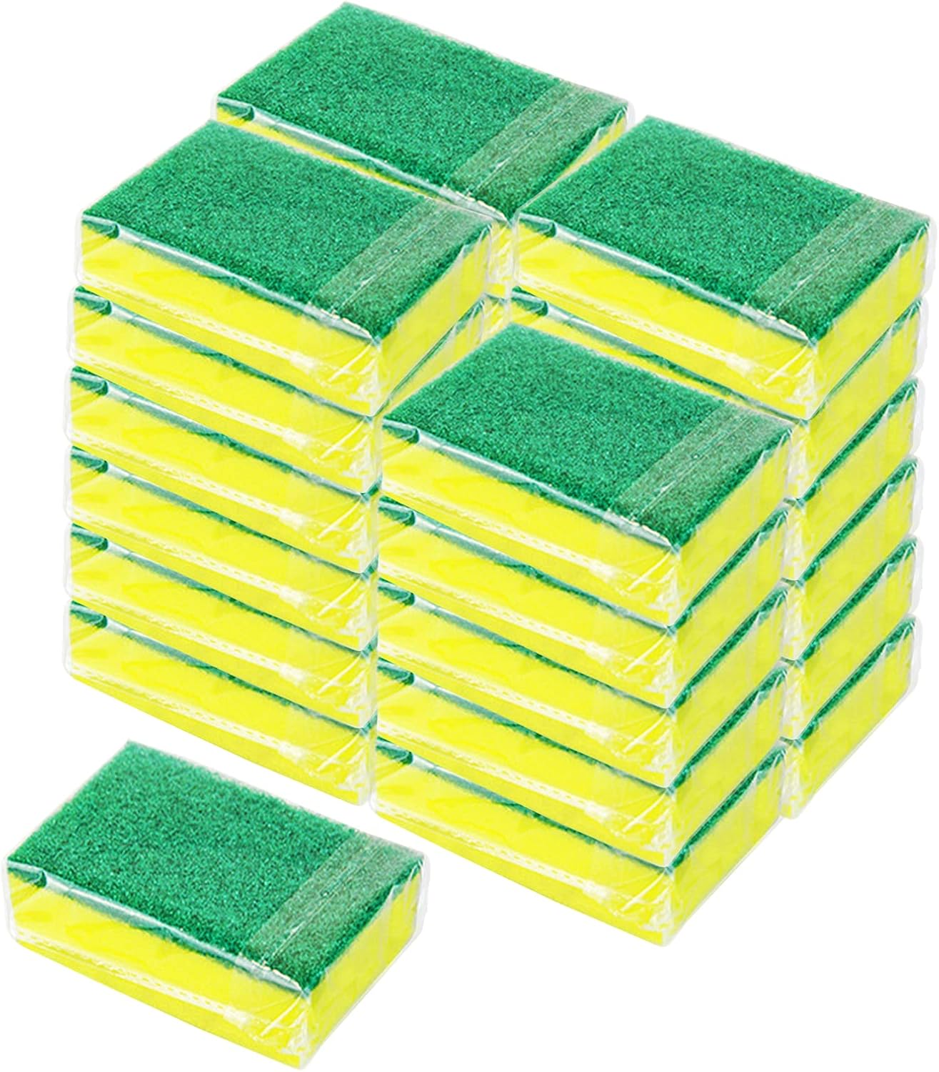 Regine Switzerland Kitchen Cleaning Sponges - 36-Pack Odor-Free Non-Scratch Dishwashing Pads