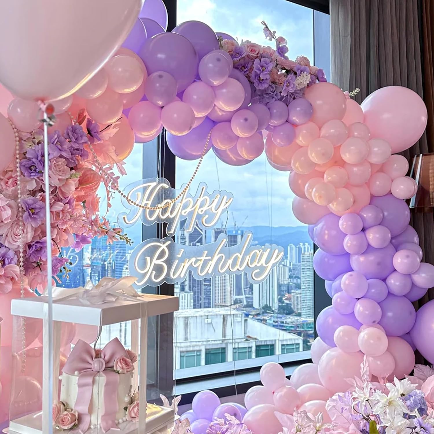 Voircoloria 105pcs Pink Balloons - 12-Inch Party Latex Balloons for Birthday & Baby Showers