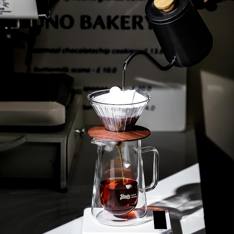 Double Wall Glass Coffee Carafe - 400ML/14oz Small Coffee Decanter Coffee Server for Pour Over, Coffee Pot, Borosilicate Glass For Coffee, Tea, Whiskey, Cocktails & All Beverages