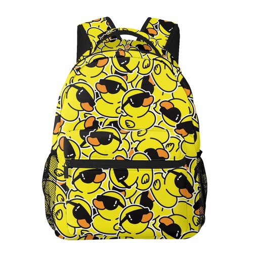 HKHEHOP Cool Duck Cartoon Funny Backpack For School Laptop Bags Bookbag Big Casual Daypack For Student Girls Boys Kids Teens Travel Sports Work